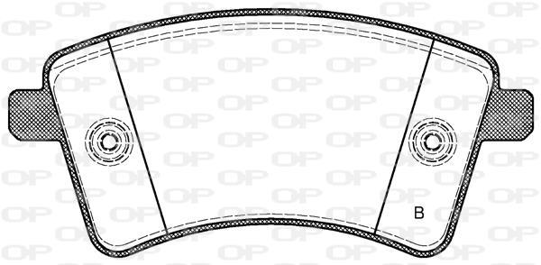Jeu de 4 plaquettes de frein OPEN PARTS BPA1351.01