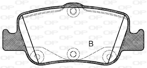 Jeu de 4 plaquettes de frein OPEN PARTS BPA1356.02