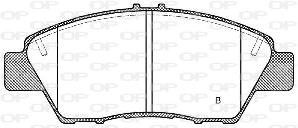 Jeu de 4 plaquettes de frein OPEN PARTS BPA1358.02