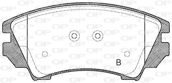Jeu de 4 plaquettes de frein OPEN PARTS ref. BPA1375.12