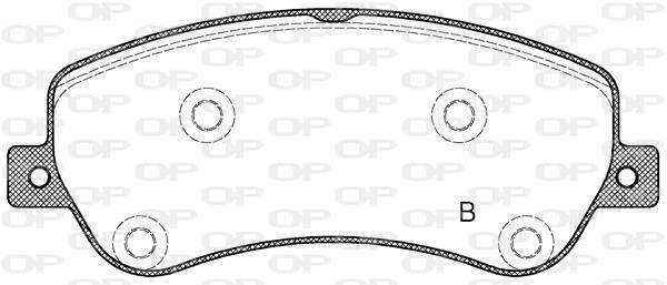 Jogo de 4 pastilhas de travão OPEN PARTS ref. BPA1377.00