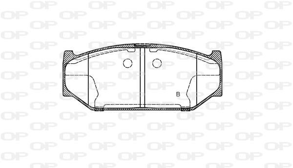 Jogo de 4 pastilhas de travão OPEN PARTS ref. BPA1381.11
