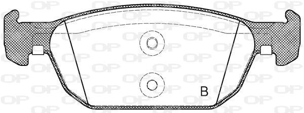 Jogo de 4 pastilhas de travão OPEN PARTS ref. BPA1384.02