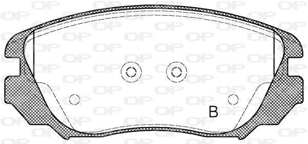 Jogo de 4 pastilhas de travão OPEN PARTS ref. BPA1385.02