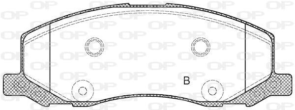 Jogo de 4 pastilhas de travão OPEN PARTS ref. BPA1386.02