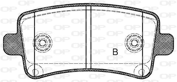 Jogo de 4 pastilhas de travão OPEN PARTS ref. BPA1388.04
