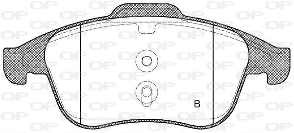Jeu de 4 plaquettes de frein OPEN PARTS BPA1389.00