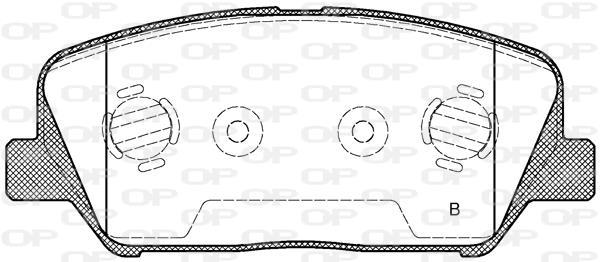 Jeu de 4 plaquettes de frein OPEN PARTS BPA1398.12