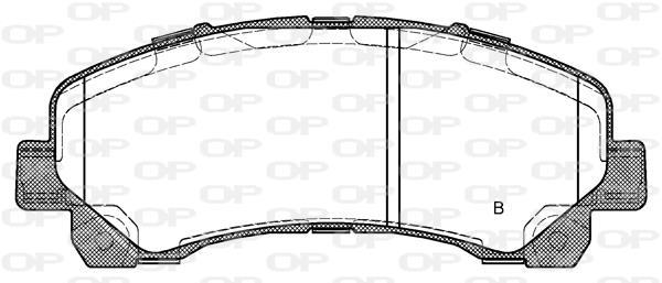 Jogo de 4 pastilhas de travão OPEN PARTS ref. BPA1407.00