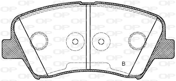 Jeu de 4 plaquettes de frein OPEN PARTS ref. BPA1412.32