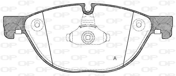 Jeu de 4 plaquettes de frein OPEN PARTS BPA1414.00