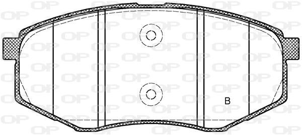 Jeu de 4 plaquettes de frein OPEN PARTS BPA1426.02