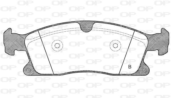 Jeu de 4 plaquettes de frein OPEN PARTS BPA1430.10