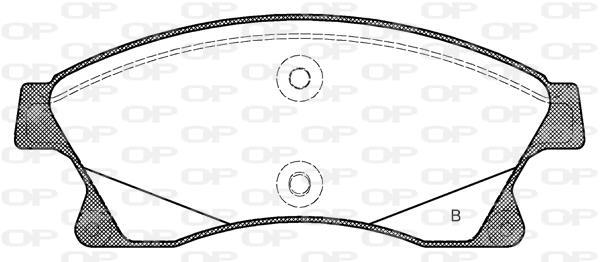 Jeu de 4 plaquettes de frein OPEN PARTS BPA1431.12