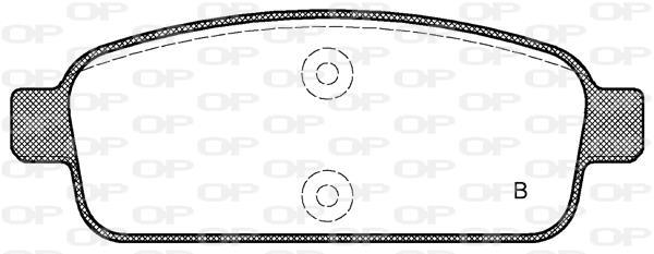 Jogo de 4 pastilhas de travão OPEN PARTS ref. BPA1432.02