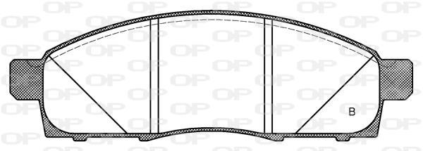 Jeu de 4 plaquettes de frein OPEN PARTS BPA1434.02