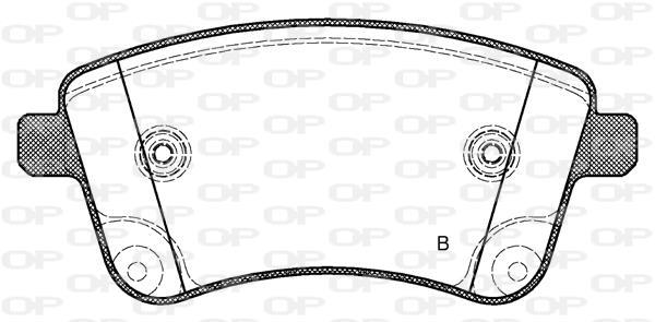 Jeu de 4 plaquettes de frein OPEN PARTS BPA1435.02