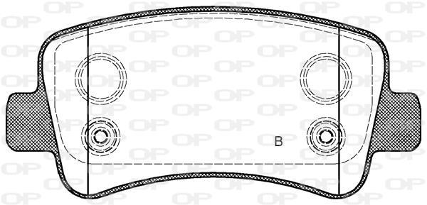 Jeu de 4 plaquettes de frein OPEN PARTS BPA1439.01