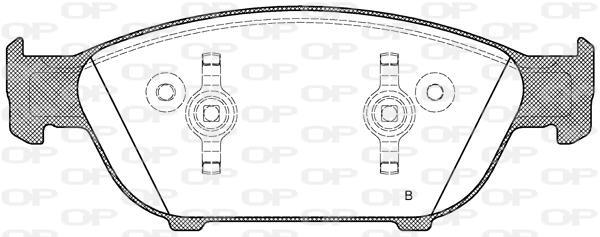 Jogo de 4 pastilhas de travão OPEN PARTS ref. BPA1441.12