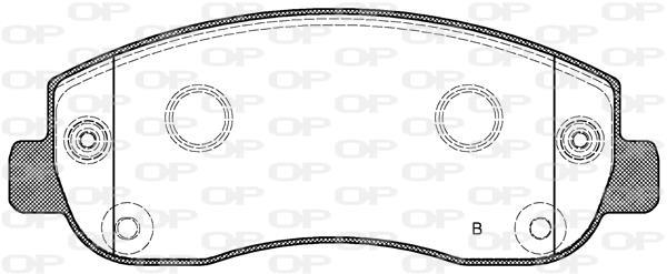 Jeu de 4 plaquettes de frein OPEN PARTS BPA1449.01