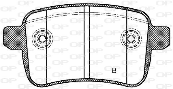 Jeu de 4 plaquettes de frein OPEN PARTS BPA1450.12