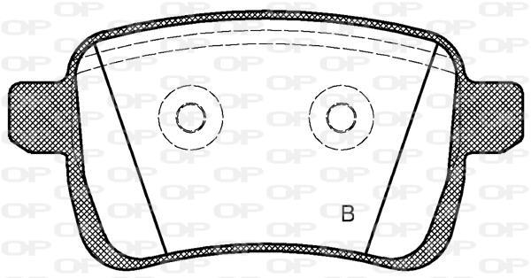 Jeu de 4 plaquettes de frein OPEN PARTS BPA1450.22