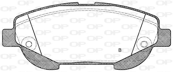 Jeu de 4 plaquettes de frein OPEN PARTS BPA1453.02