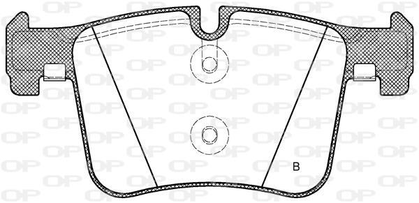 Jeu de 4 plaquettes de frein OPEN PARTS BPA1457.00
