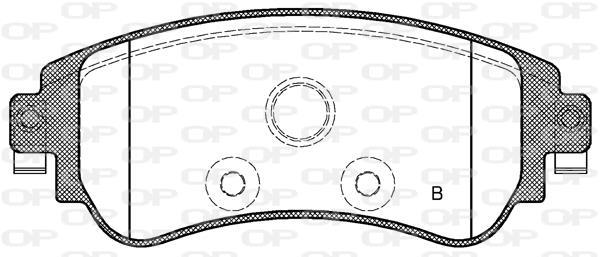 Jeu de 4 plaquettes de frein OPEN PARTS BPA1464.08
