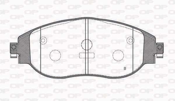 Jeu de 4 plaquettes de frein OPEN PARTS BPA1470.00