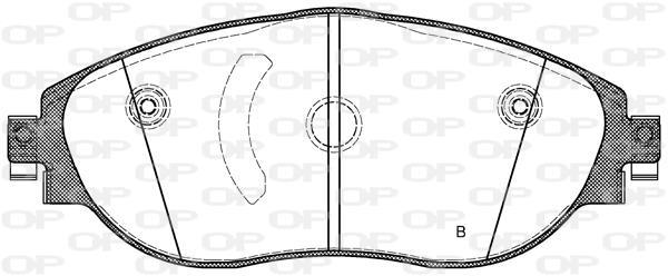 Jogo de 4 pastilhas de travão OPEN PARTS ref. BPA1470.01