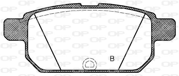 Jeu de 4 plaquettes de frein OPEN PARTS ref. BPA1471.02
