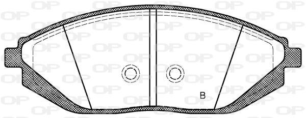 Jogo de 4 pastilhas de travão OPEN PARTS BPA1472.02