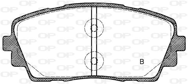 Jeu de 4 plaquettes de frein OPEN PARTS ref. BPA1481.02