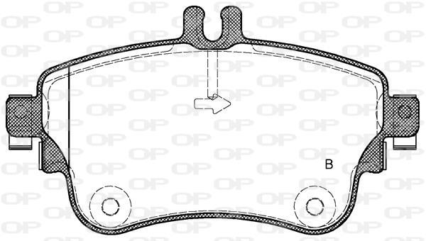 Jeu de 4 plaquettes de frein OPEN PARTS ref. BPA1487.08