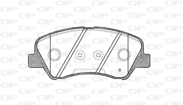 Jeu de 4 plaquettes de frein OPEN PARTS BPA1488.02