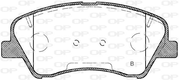 Jeu de 4 plaquettes de frein OPEN PARTS BPA1488.12