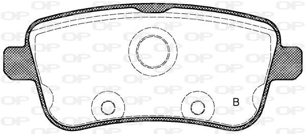 Jeu de 4 plaquettes de frein OPEN PARTS ref. BPA1503.00