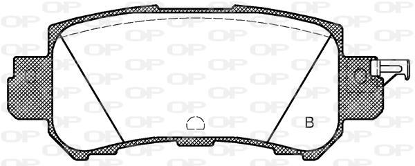 Jeu de 4 plaquettes de frein OPEN PARTS BPA1507.00