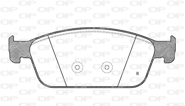 Jeu de 4 plaquettes de frein OPEN PARTS BPA1510.10
