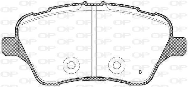 Jeu de 4 plaquettes de frein OPEN PARTS BPA1514.00