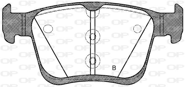 Jeu de 4 plaquettes de frein OPEN PARTS BPA1516.00