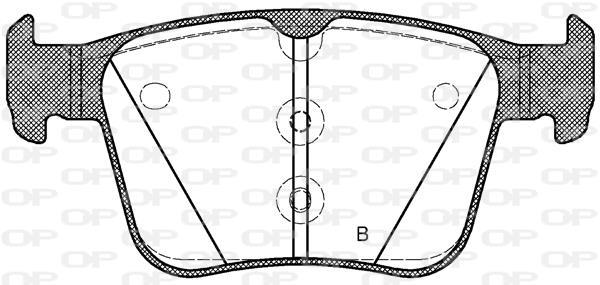 Jeu de 4 plaquettes de frein OPEN PARTS BPA1516.10
