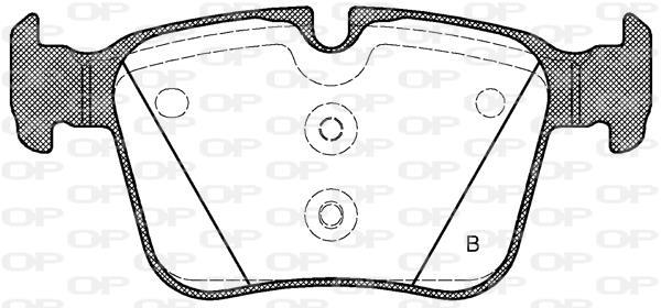 Jeu de 4 plaquettes de frein OPEN PARTS BPA1516.20