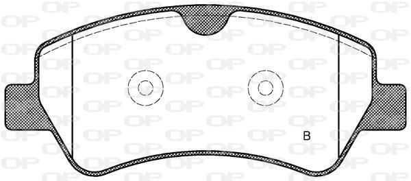 Jeu de 4 plaquettes de frein OPEN PARTS BPA1521.00
