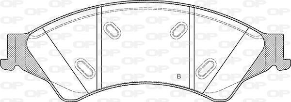 Jeu de 4 plaquettes de frein OPEN PARTS BPA1524.02