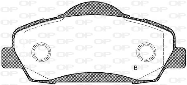 Jeu de 4 plaquettes de frein OPEN PARTS ref. BPA1530.00