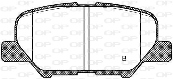 Jeu de 4 plaquettes de frein OPEN PARTS BPA1536.02