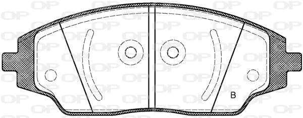 Jeu de 4 plaquettes de frein OPEN PARTS BPA1537.02