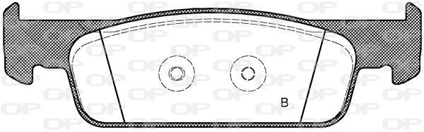 Jeu de 4 plaquettes de frein OPEN PARTS ref. BPA1540.10